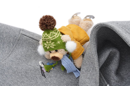13DE MARZO Snow Bear Hoodie Grey