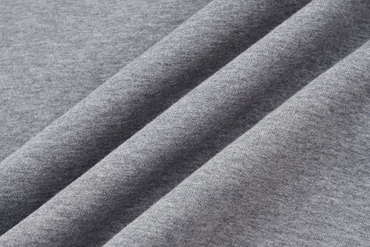 13DE MARZO All-Over Flocked Bear Zipper Hoodie Grey