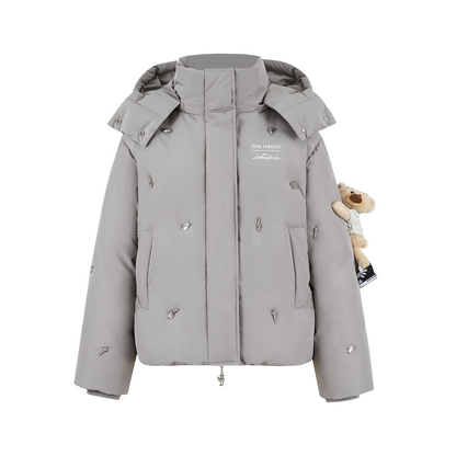 13DE MARZO Rolling Stones Down Jacket Grey