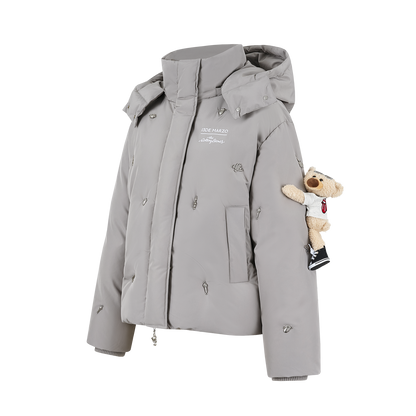 13DE MARZO Rolling Stones Down Jacket Grey