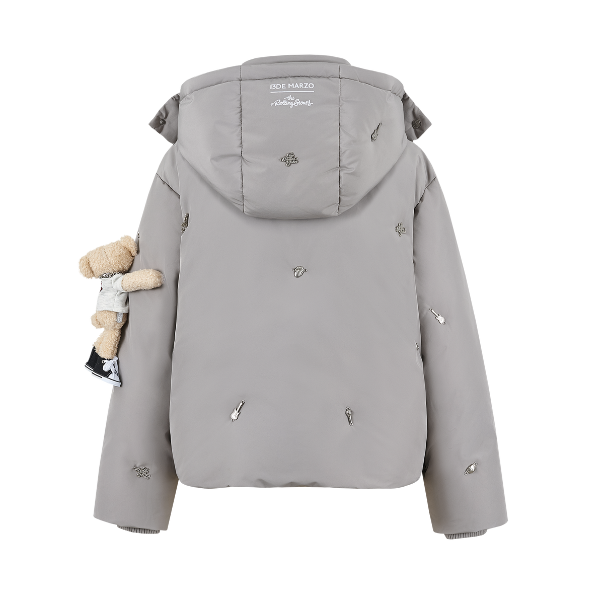 13DE MARZO Rolling Stones Down Jacket Grey