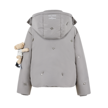 13DE MARZO Rolling Stones Down Jacket Grey