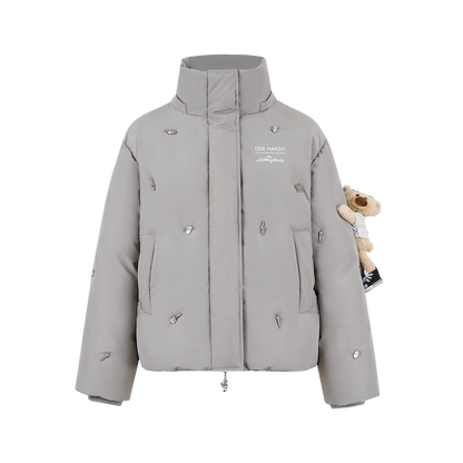 13DE MARZO Rolling Stones Down Jacket Grey