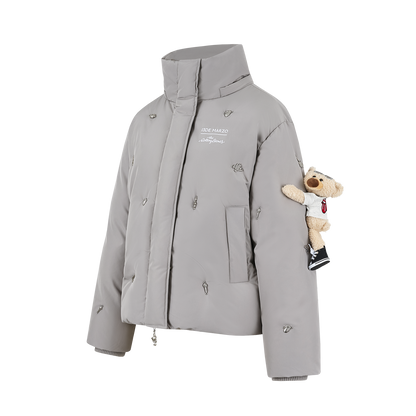 13DE MARZO Rolling Stones Down Jacket Grey