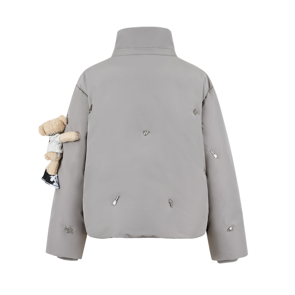 13DE MARZO Rolling Stones Down Jacket Grey