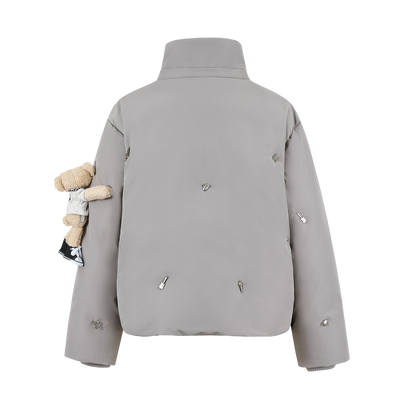 13DE MARZO Rolling Stones Down Jacket Grey