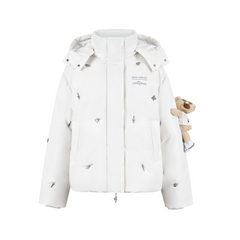 13DE MARZO Rolling Stones Down Jacket White