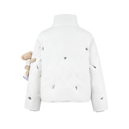 13DE MARZO Rolling Stones Down Jacket White