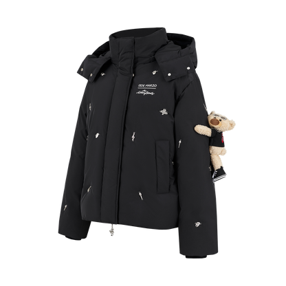 13DE MARZO Rolling Stones Down Jacket Black