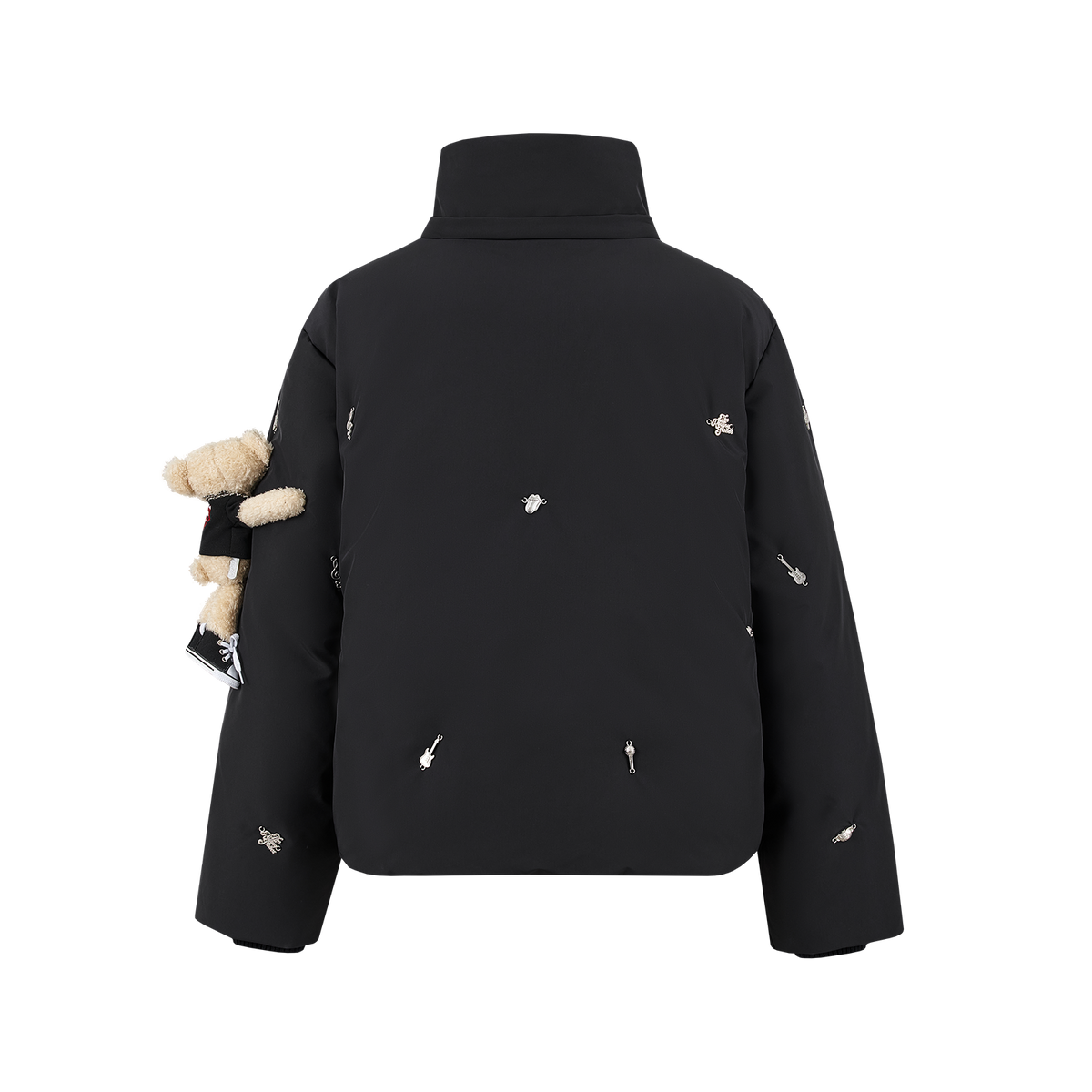 13DE MARZO Rolling Stones Down Jacket Black