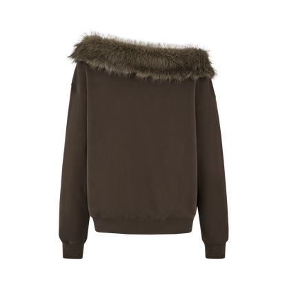 13DE MARZO Shimmer Logo Sweatshirt Brown