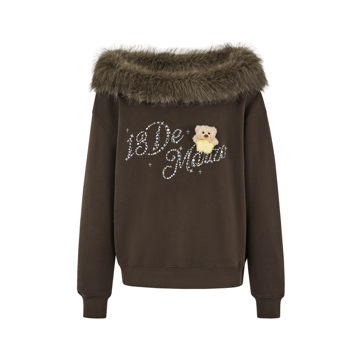 13DE MARZO Shimmer Logo Sweatshirt Brown