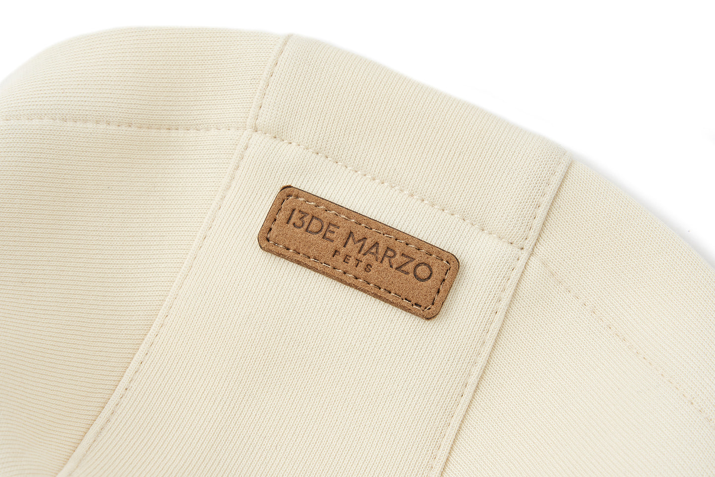 13DE MARZO Pet Plush Hoodie Almond