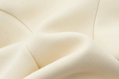 13DE MARZO Pet Plush Hoodie Almond