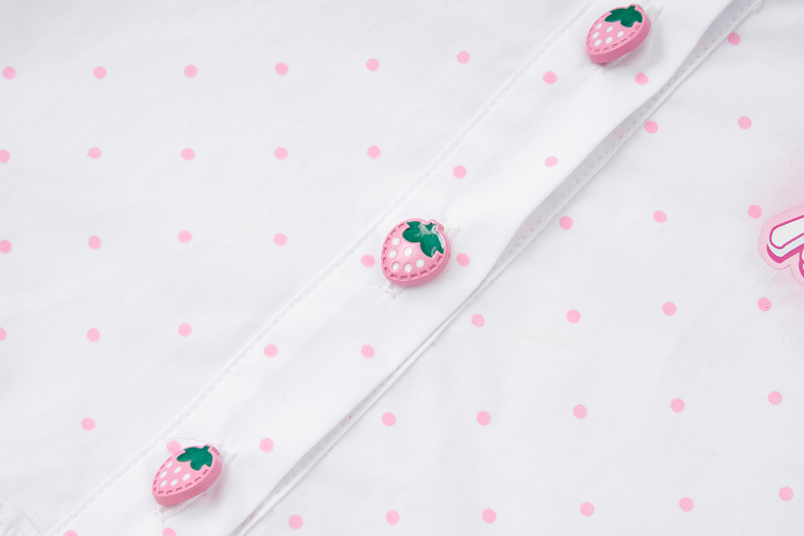 13DE MARZO BabyBear Strawberry Polka Shirt - 13DE MARZO