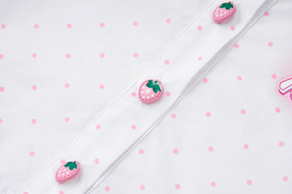 13DE MARZO BabyBear Strawberry Polka Shirt - 13DE MARZO