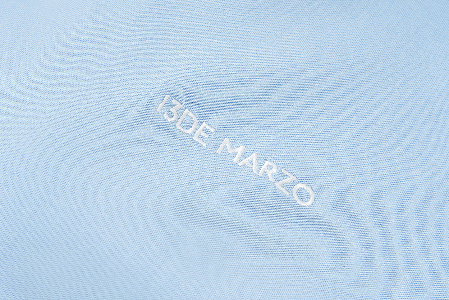 13DE MARZO Shimmer Logo Print Bear T-shirt Blue - 13DE MARZO