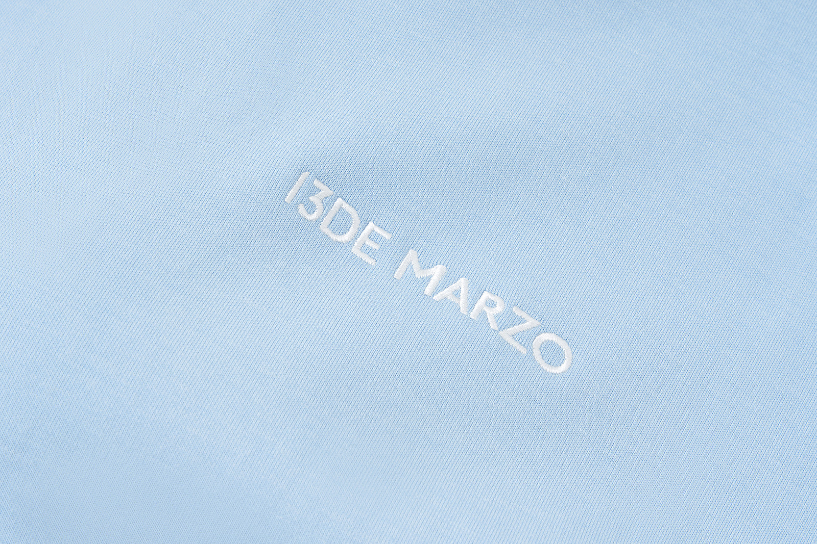 13DE MARZO Shimmer Logo Print Bear T-shirt Blue - 13DE MARZO
