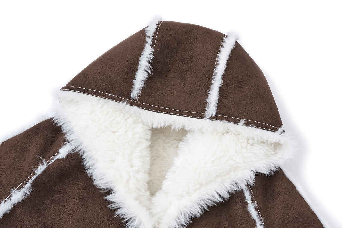 13DE MARZO Reversible Toggle Cropped Jacket Brown - 13DE MARZO