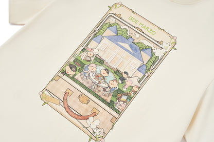13DE MARZO Manor Party Illustration T-shirt - 13DE MARZO