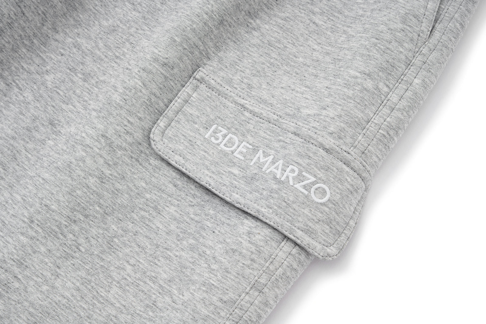 13DE MARZO Pocket Bear Wide-leg Sweatpants Grey - 13DE MARZO