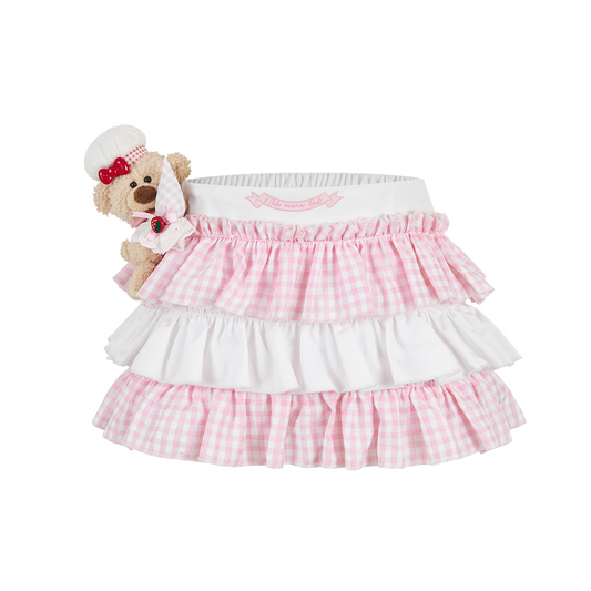 13DE MARZO BabyBear Strawberry Cake Layered Skirt - 13DE MARZO