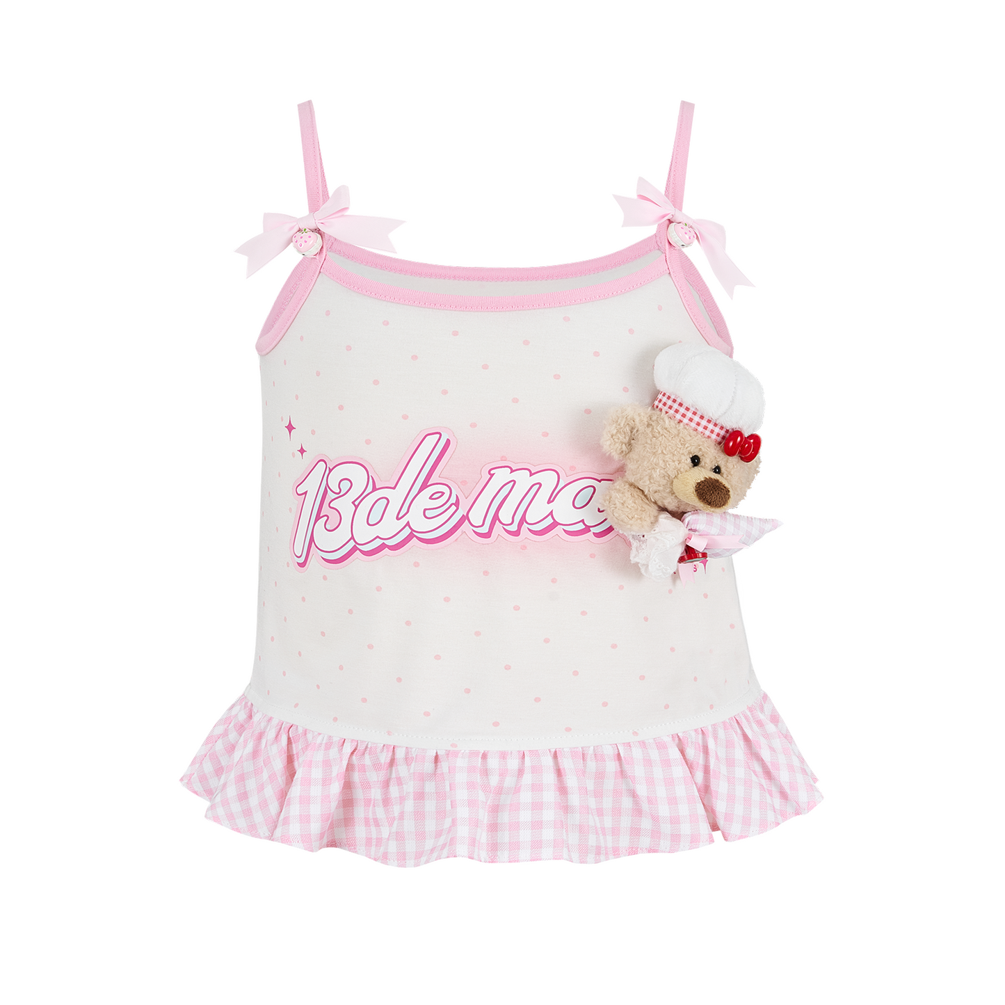 13DE MARZO BabyBear Strawberry Polka Camisole - 13DE MARZO