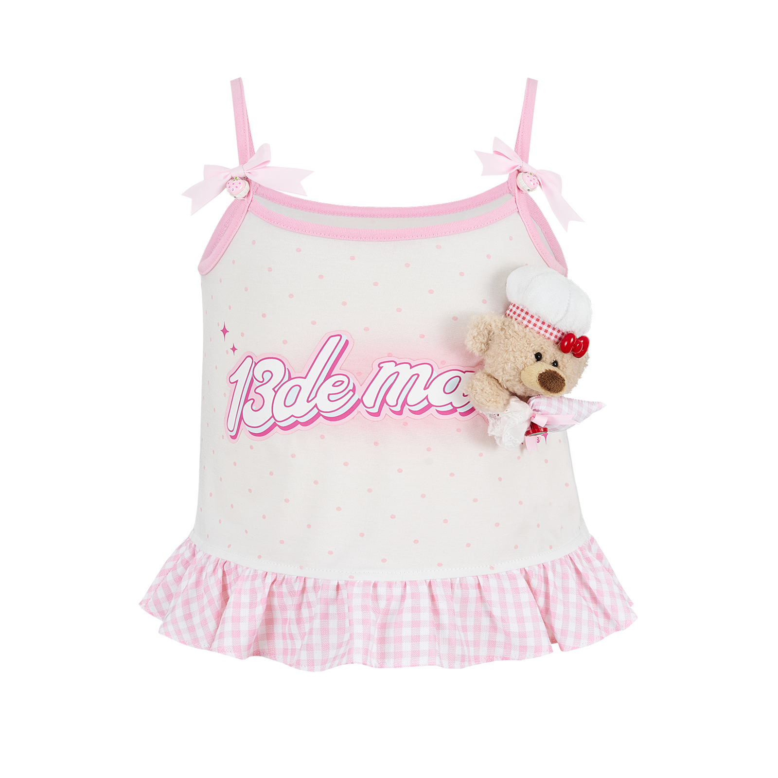 13DE MARZO BabyBear Strawberry Polka Camisole - 13DE MARZO