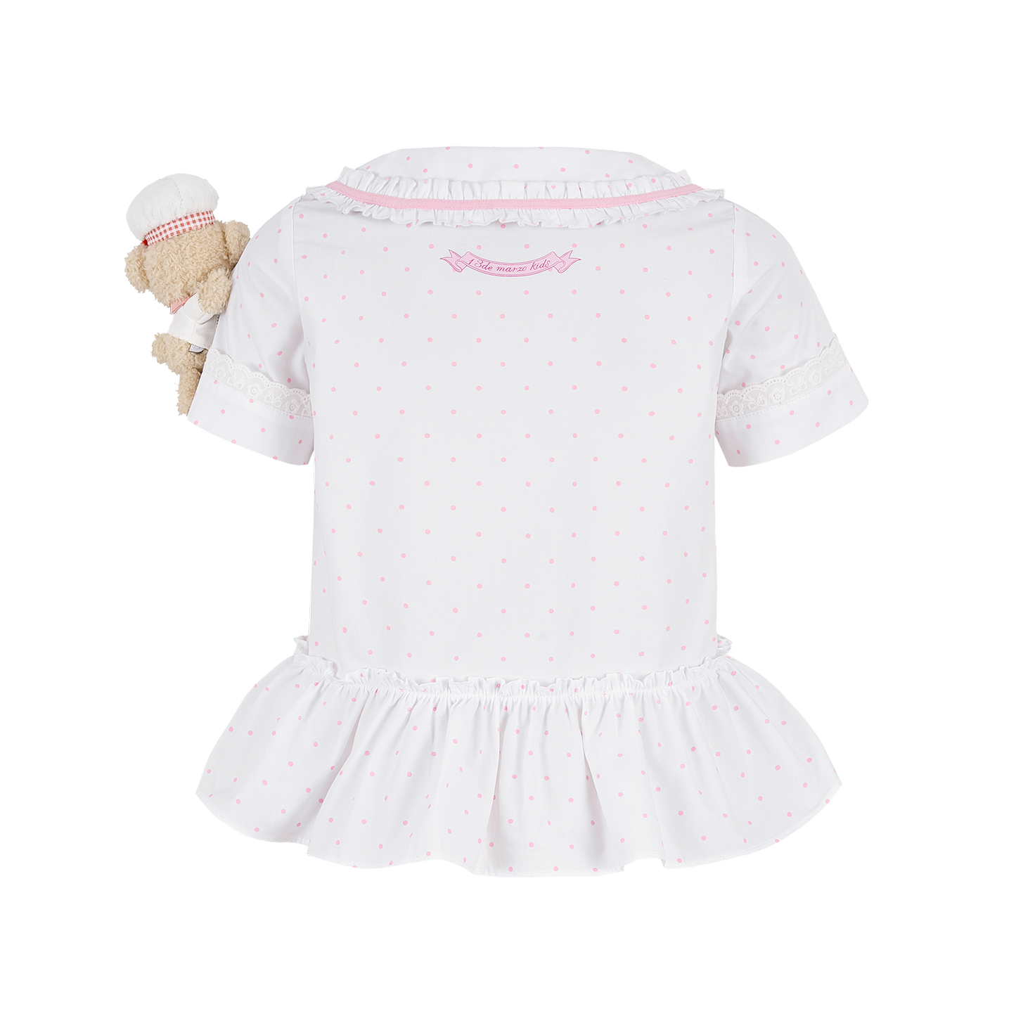 13DE MARZO BabyBear Strawberry Polka Shirt - 13DE MARZO