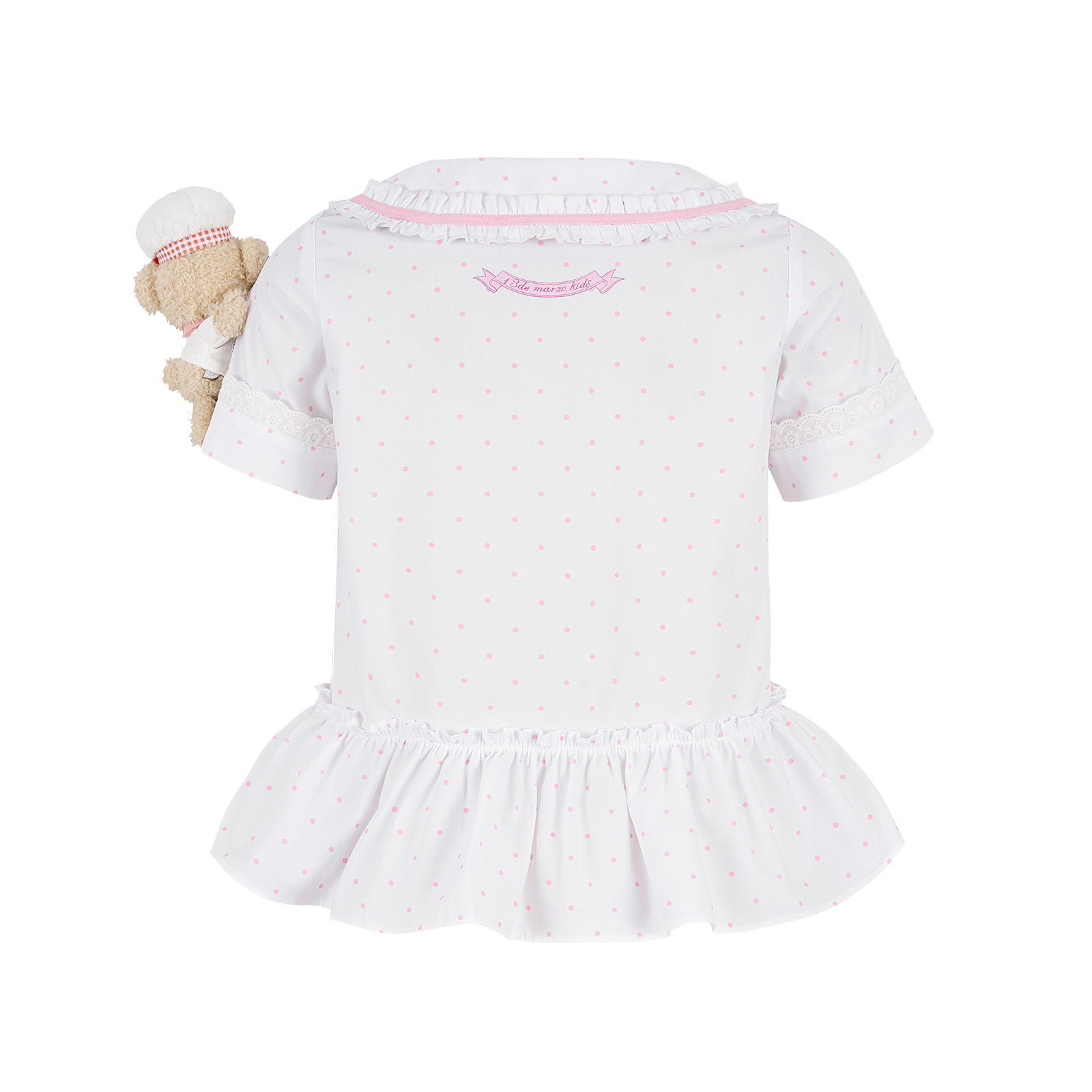 13DE MARZO BabyBear Strawberry Polka Shirt - 13DE MARZO