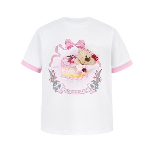 13DE MARZO BabyBear Strawberry Cake T-shirt - 13DE MARZO