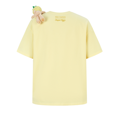 13DE MARZO Bear Graphic Lollipop Tee Yellow - 13DE MARZO