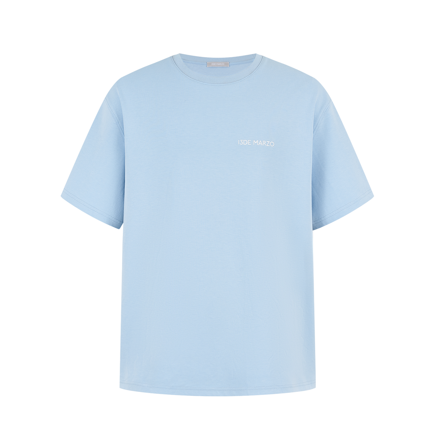 13DE MARZO Shimmer Logo Print Bear T-shirt Blue - 13DE MARZO