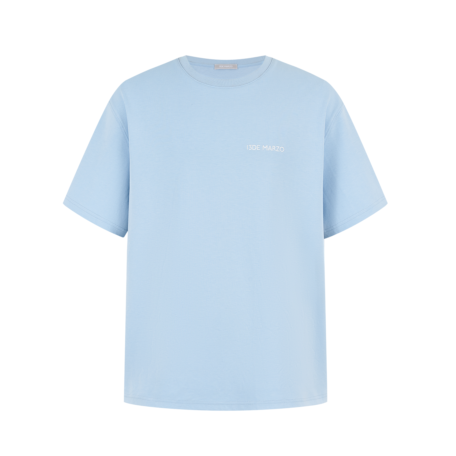 13DE MARZO Shimmer Logo Print Bear T-shirt Blue - 13DE MARZO