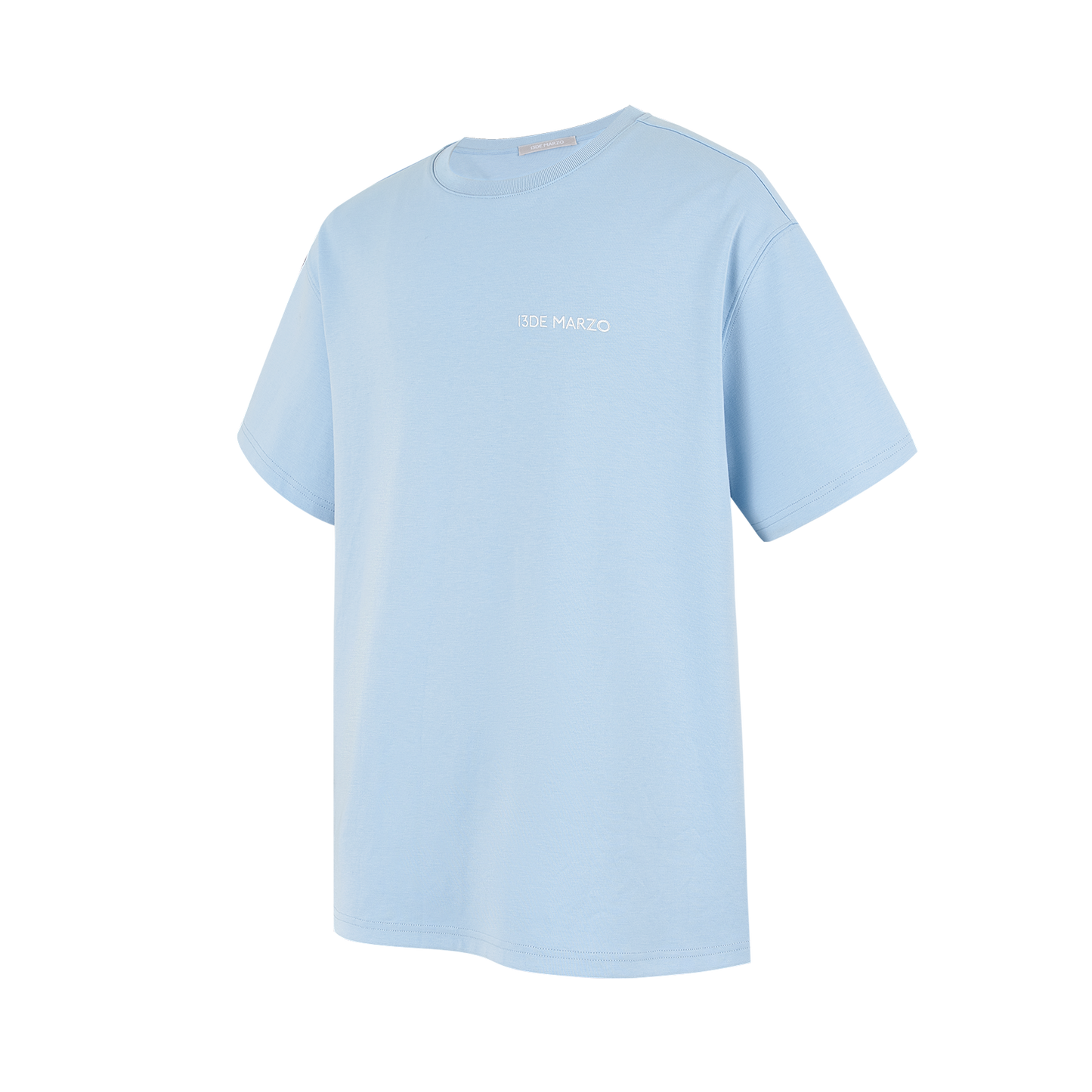 13DE MARZO Shimmer Logo Print Bear T-shirt Blue - 13DE MARZO