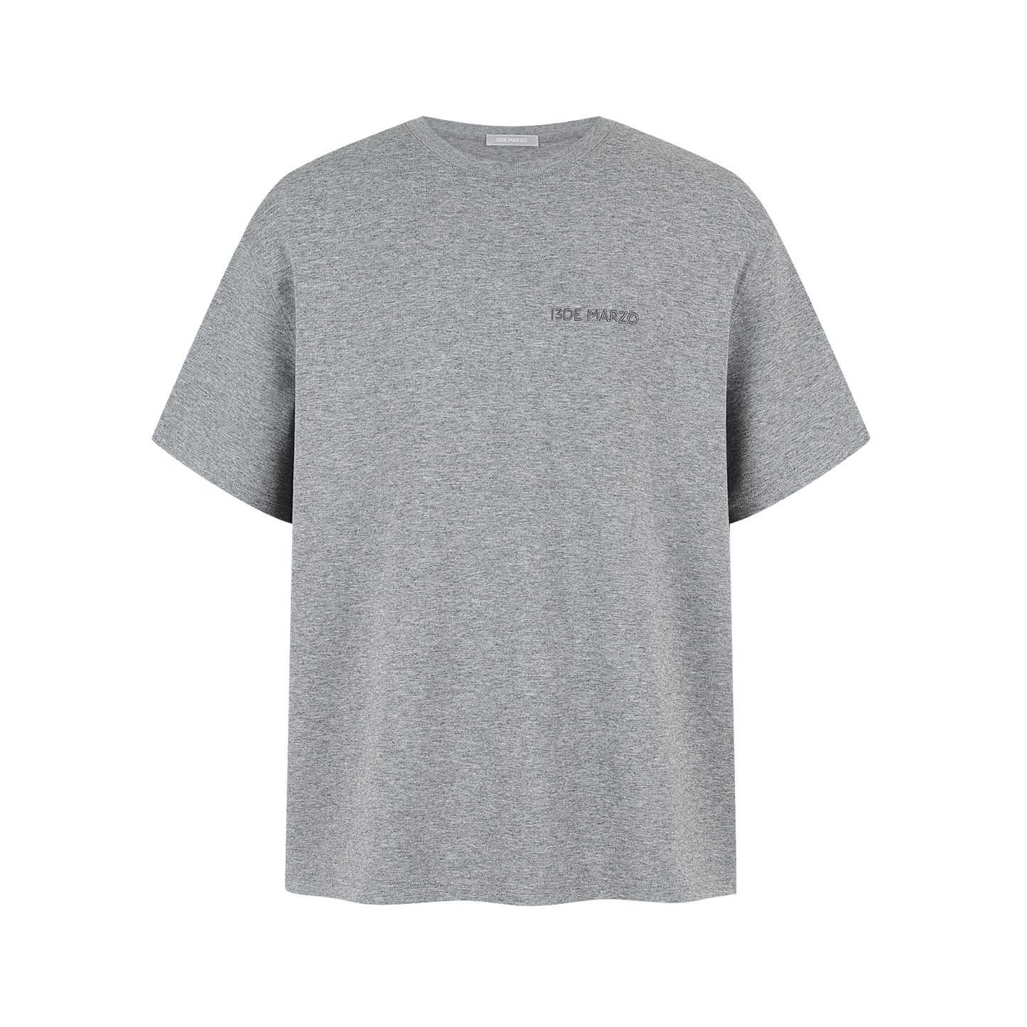 13DE MARZO Shimmer Logo Print Bear T-shirt Grey - 13DE MARZO