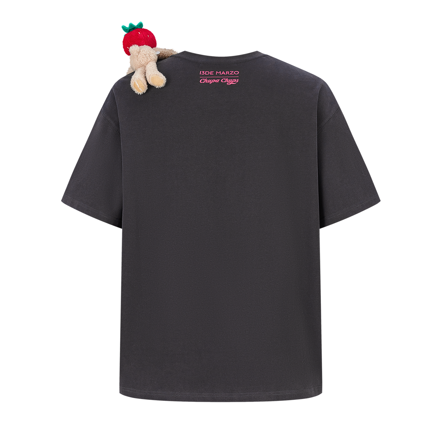 13DE MARZO Bear Graphic Lollipop Tee Dark Grey - 13DE MARZO