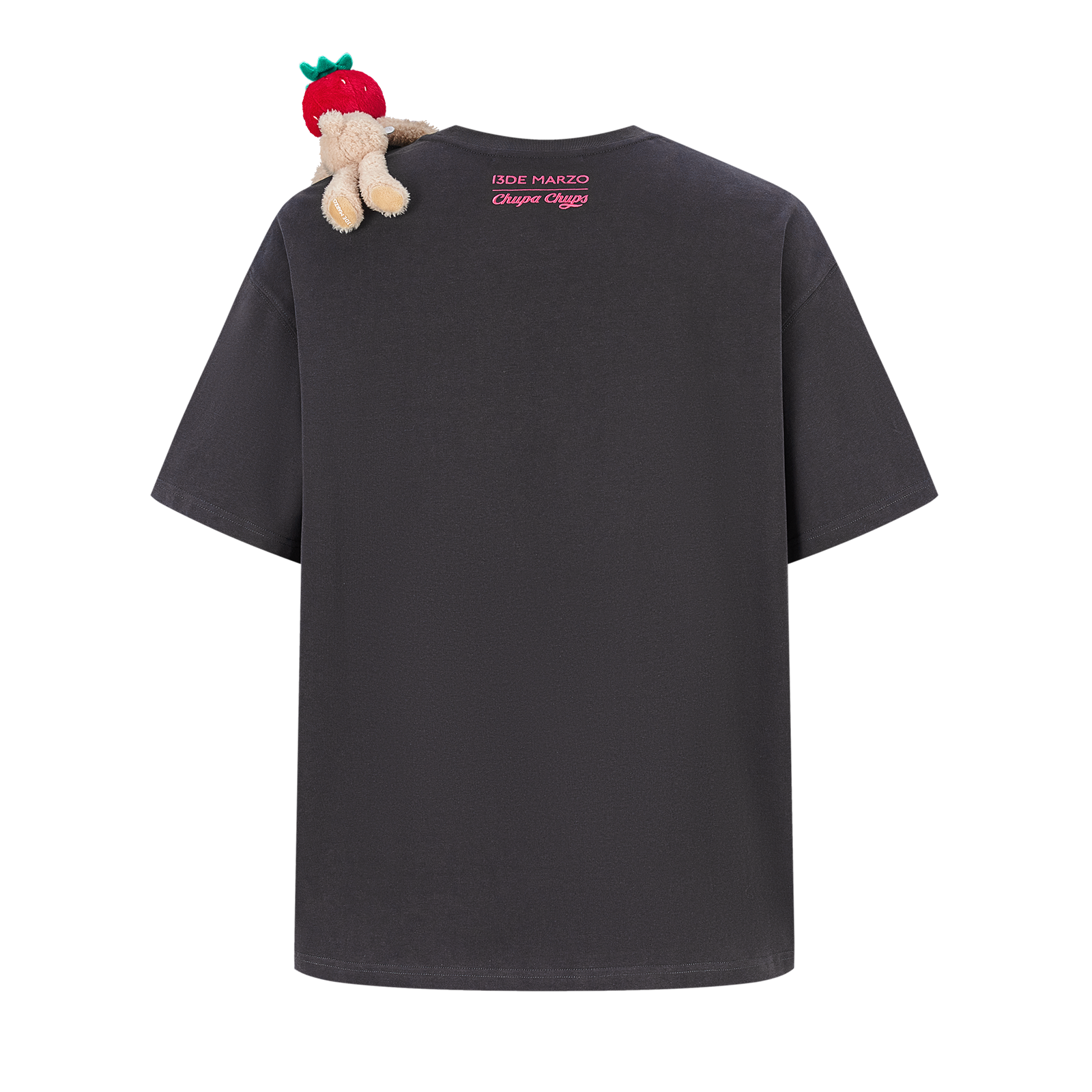 13DE MARZO Bear Graphic Lollipop Tee Dark Grey - 13DE MARZO