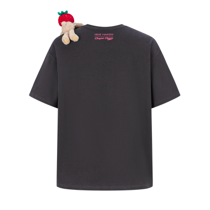 13DE MARZO Bear Graphic Lollipop Tee Dark Grey - 13DE MARZO