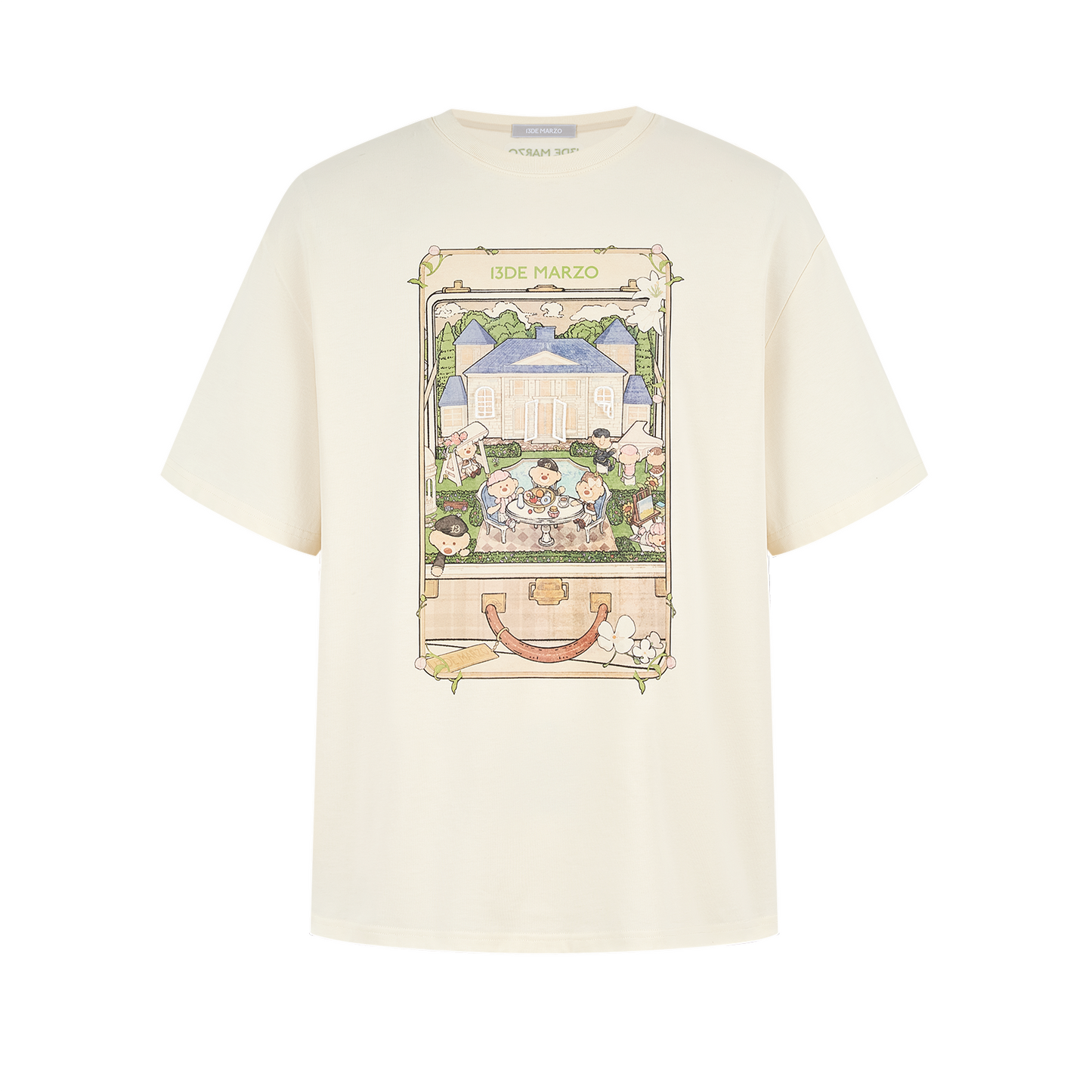 13DE MARZO Manor Party Illustration T-shirt - 13DE MARZO