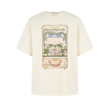13DE MARZO Manor Party Illustration T-shirt - 13DE MARZO