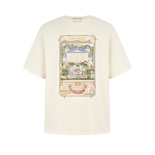 13DE MARZO Manor Party Illustration T-shirt - 13DE MARZO