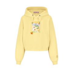 13DE MARZO Lollipop Wrapper Cropped Hoodie Yellow