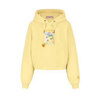 13DE MARZO Lollipop Wrapper Cropped Hoodie Yellow - 13DE MARZO