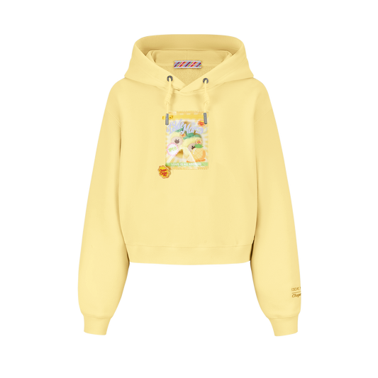 13DE MARZO Lollipop Wrapper Cropped Hoodie Yellow - 13DE MARZO