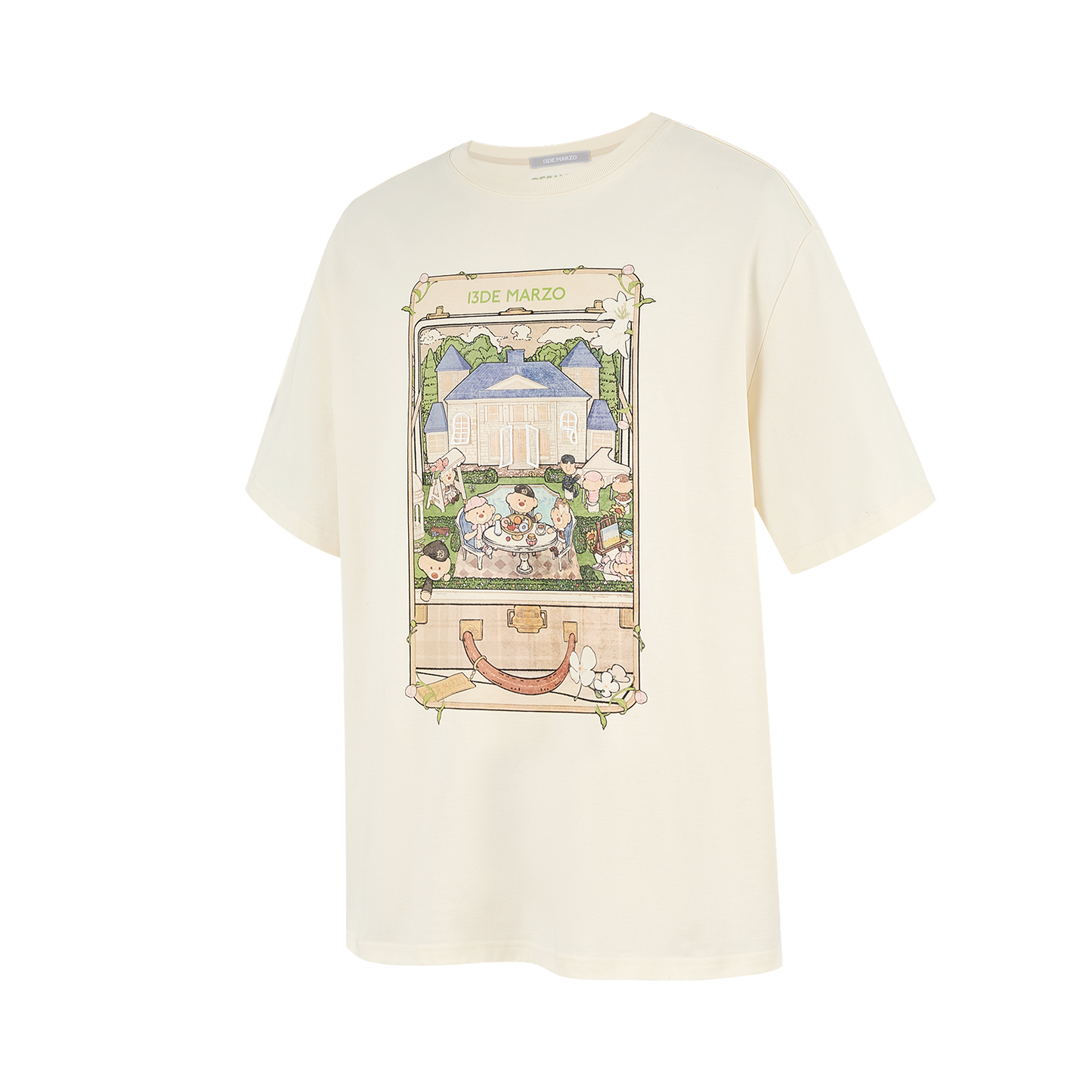 13DE MARZO Manor Party Illustration T-shirt - 13DE MARZO