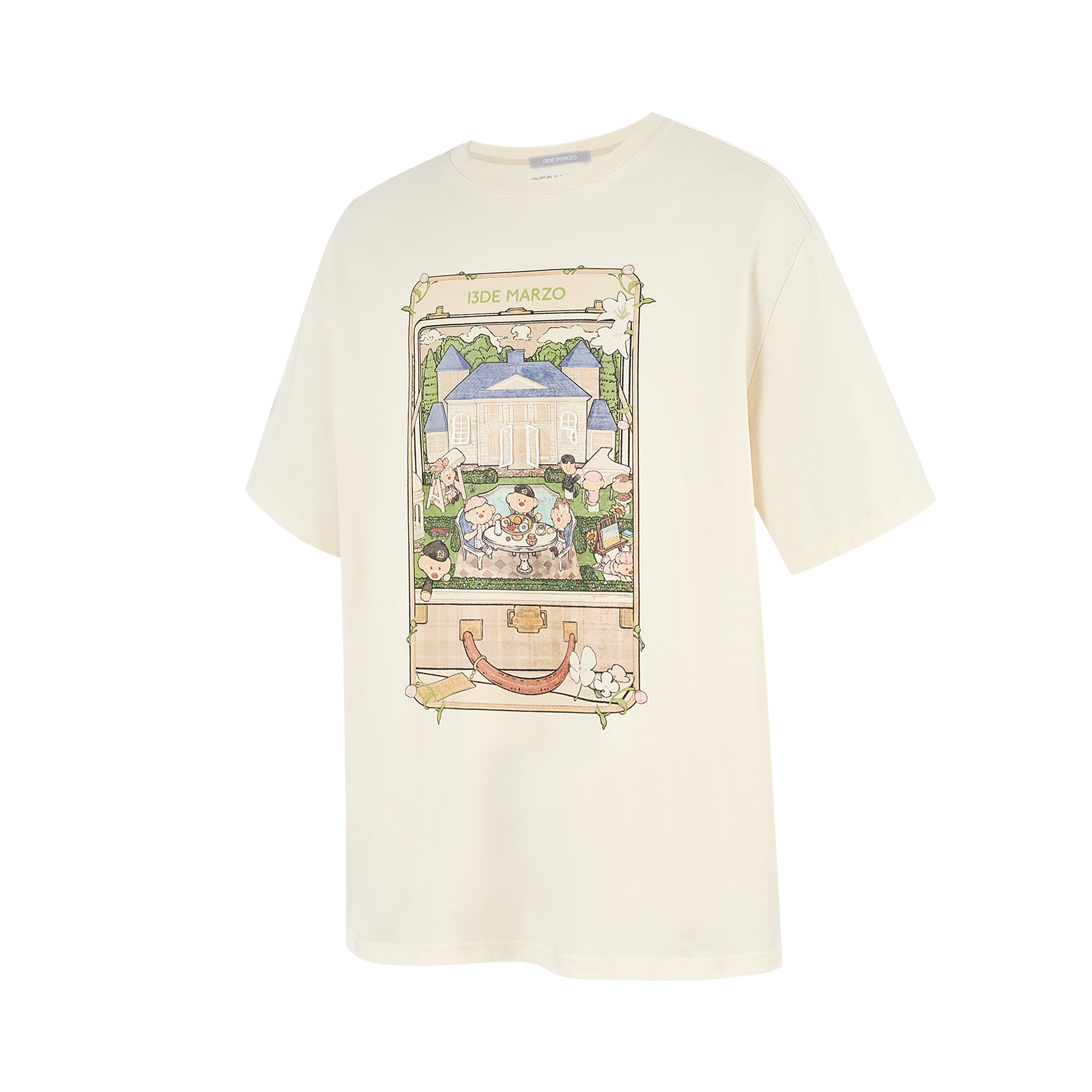 13DE MARZO Manor Party Illustration T-shirt - 13DE MARZO