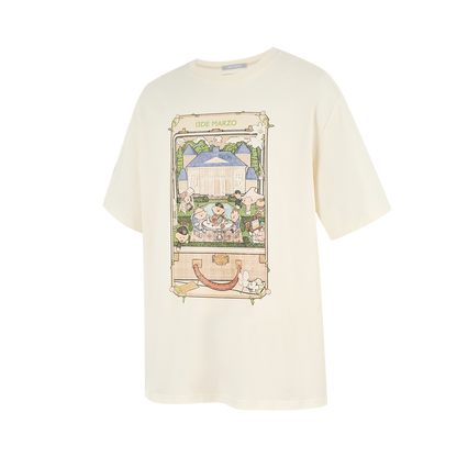13DE MARZO Manor Party Illustration T-shirt - 13DE MARZO