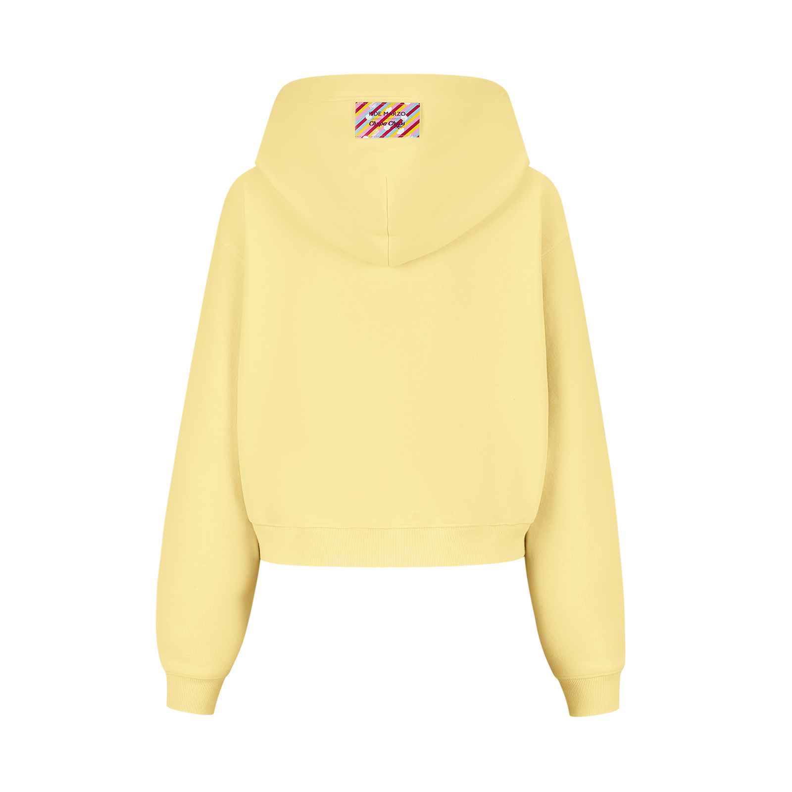13DE MARZO Lollipop Wrapper Cropped Hoodie Yellow - 13DE MARZO