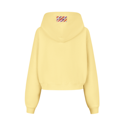 13DE MARZO Lollipop Wrapper Cropped Hoodie Yellow - 13DE MARZO